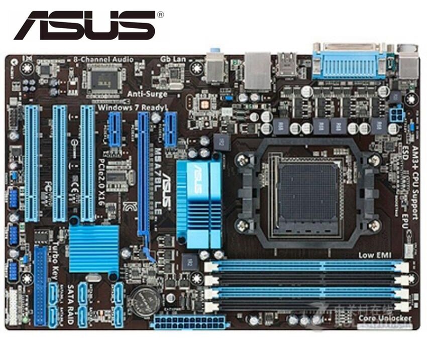 Asus M5A78L LE original  motherboard  DDR3 Socket AM3/AM3+ support 32G RAM mainboard PC